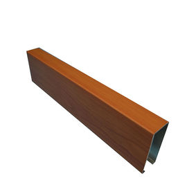 Wooden Finish Aluminum Grille Ceiling Grid Shape Customized Size